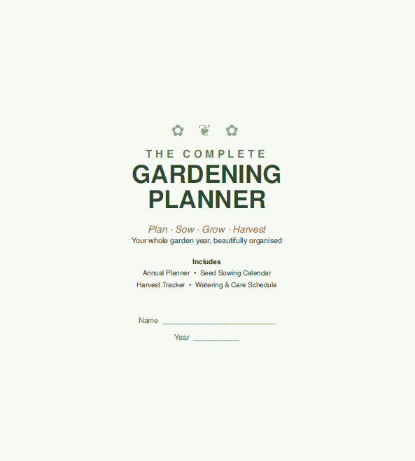🌿 Gardening Planner Bundle  (PDF + Excel + Word)