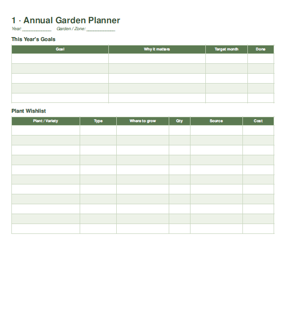 🌿 Gardening Planner Bundle  (PDF + Excel + Word)