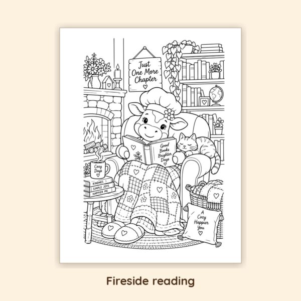 Cozy Cow Coloring Book — 20 Printable Pages (Instant PDF Download)