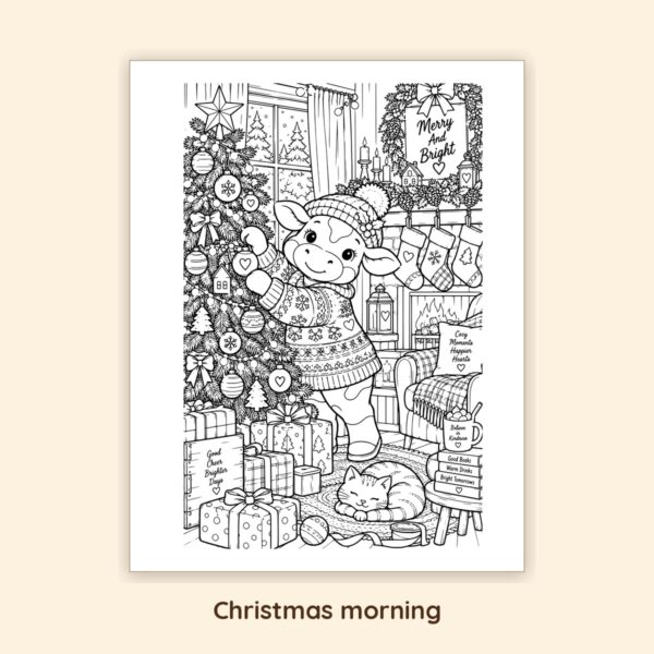 Cozy Cow Coloring Book — 20 Printable Pages (Instant PDF Download)